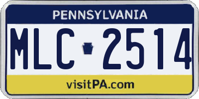 PA license plate MLC2514