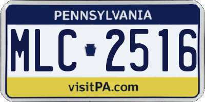 PA license plate MLC2516