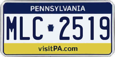 PA license plate MLC2519
