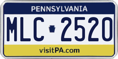 PA license plate MLC2520