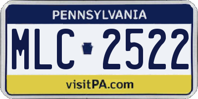 PA license plate MLC2522