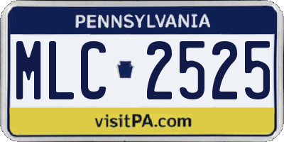 PA license plate MLC2525