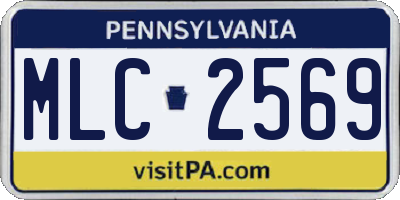 PA license plate MLC2569