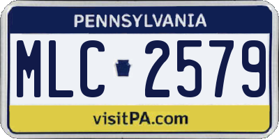 PA license plate MLC2579