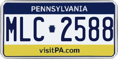 PA license plate MLC2588