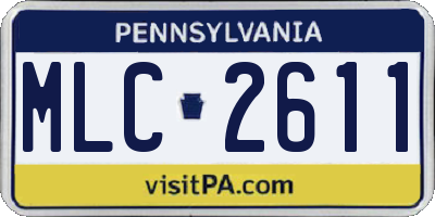 PA license plate MLC2611
