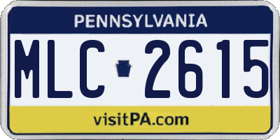 PA license plate MLC2615