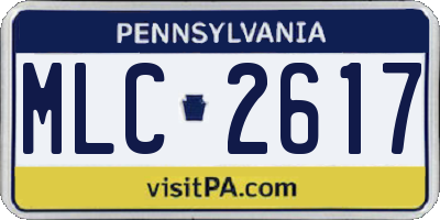 PA license plate MLC2617