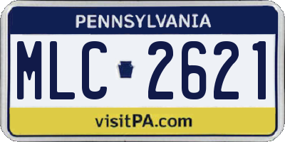 PA license plate MLC2621
