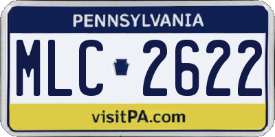 PA license plate MLC2622