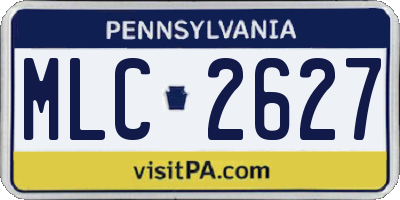 PA license plate MLC2627