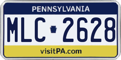 PA license plate MLC2628