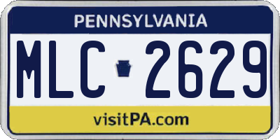 PA license plate MLC2629