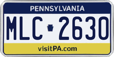 PA license plate MLC2630