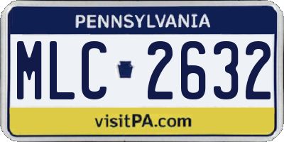PA license plate MLC2632