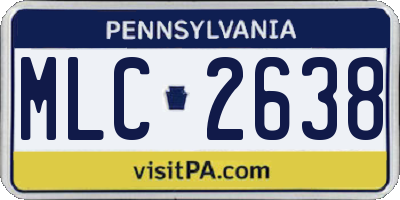 PA license plate MLC2638