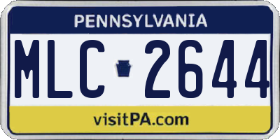 PA license plate MLC2644