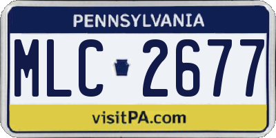 PA license plate MLC2677