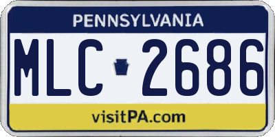 PA license plate MLC2686