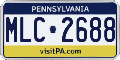 PA license plate MLC2688