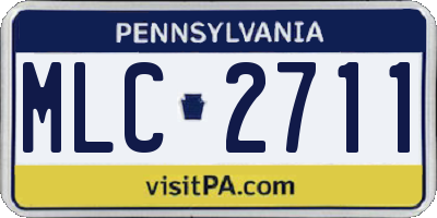PA license plate MLC2711