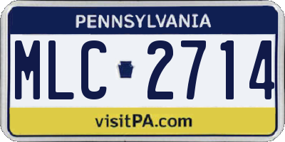 PA license plate MLC2714