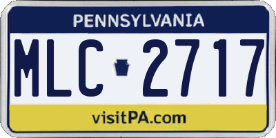 PA license plate MLC2717