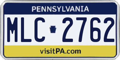 PA license plate MLC2762