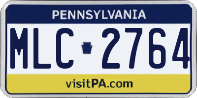 PA license plate MLC2764