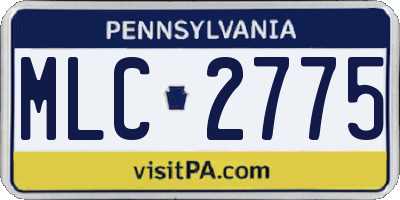 PA license plate MLC2775