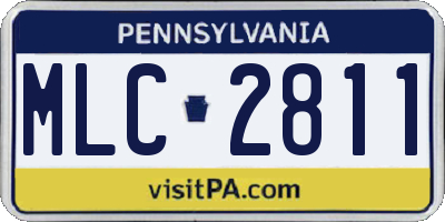 PA license plate MLC2811