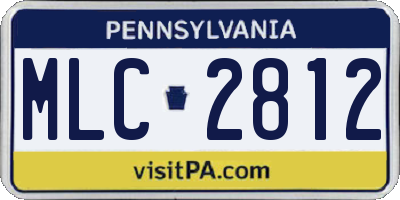 PA license plate MLC2812