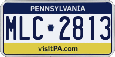 PA license plate MLC2813