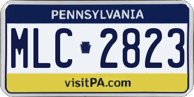 PA license plate MLC2823