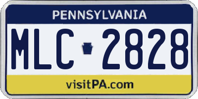 PA license plate MLC2828