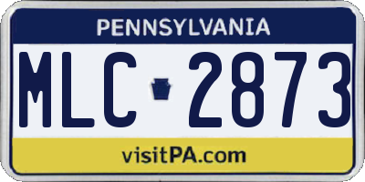 PA license plate MLC2873