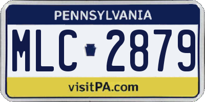 PA license plate MLC2879