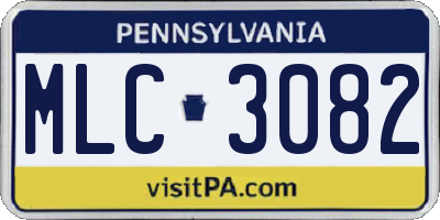 PA license plate MLC3082