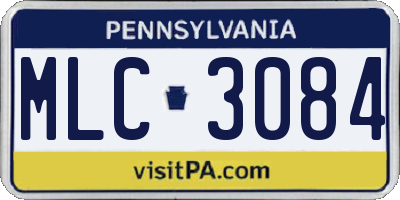 PA license plate MLC3084