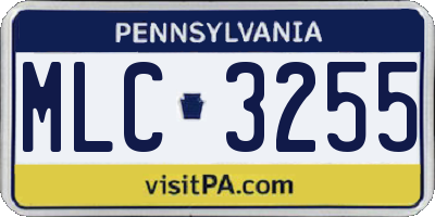 PA license plate MLC3255