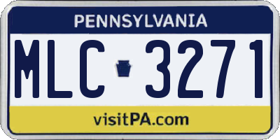 PA license plate MLC3271