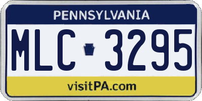 PA license plate MLC3295