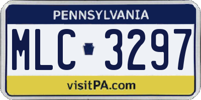 PA license plate MLC3297