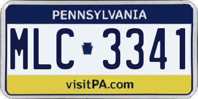 PA license plate MLC3341