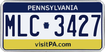 PA license plate MLC3427