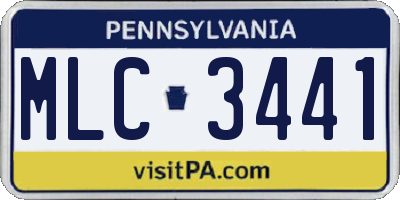 PA license plate MLC3441