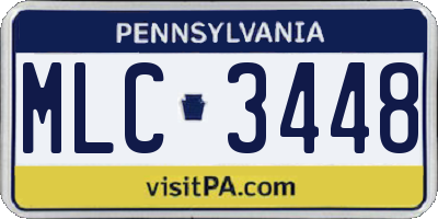 PA license plate MLC3448