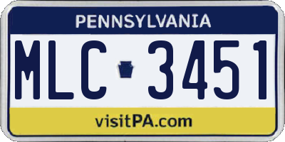 PA license plate MLC3451