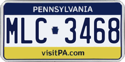 PA license plate MLC3468