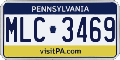 PA license plate MLC3469
